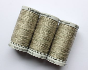 Gutermann variegated grey cotton thread, grey stripy sulky cotton, multicoloured sewing and embroidery thread, Shade 4027, UK haberdashery