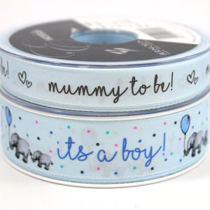 Cinta para futura mamá, decoraciones para baby shower, cinta para revelar el género, papel de regalo para baby shower, cinta para bebé niño, tienda de decoraciones para fiestas en el Reino Unido