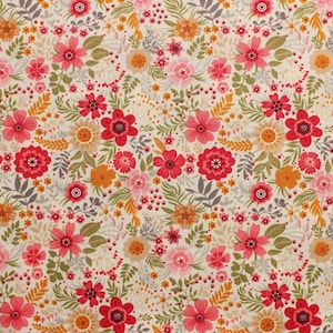 Ditsy Floral Cotton Fabric: Rose & Hubble Spring Garden Print