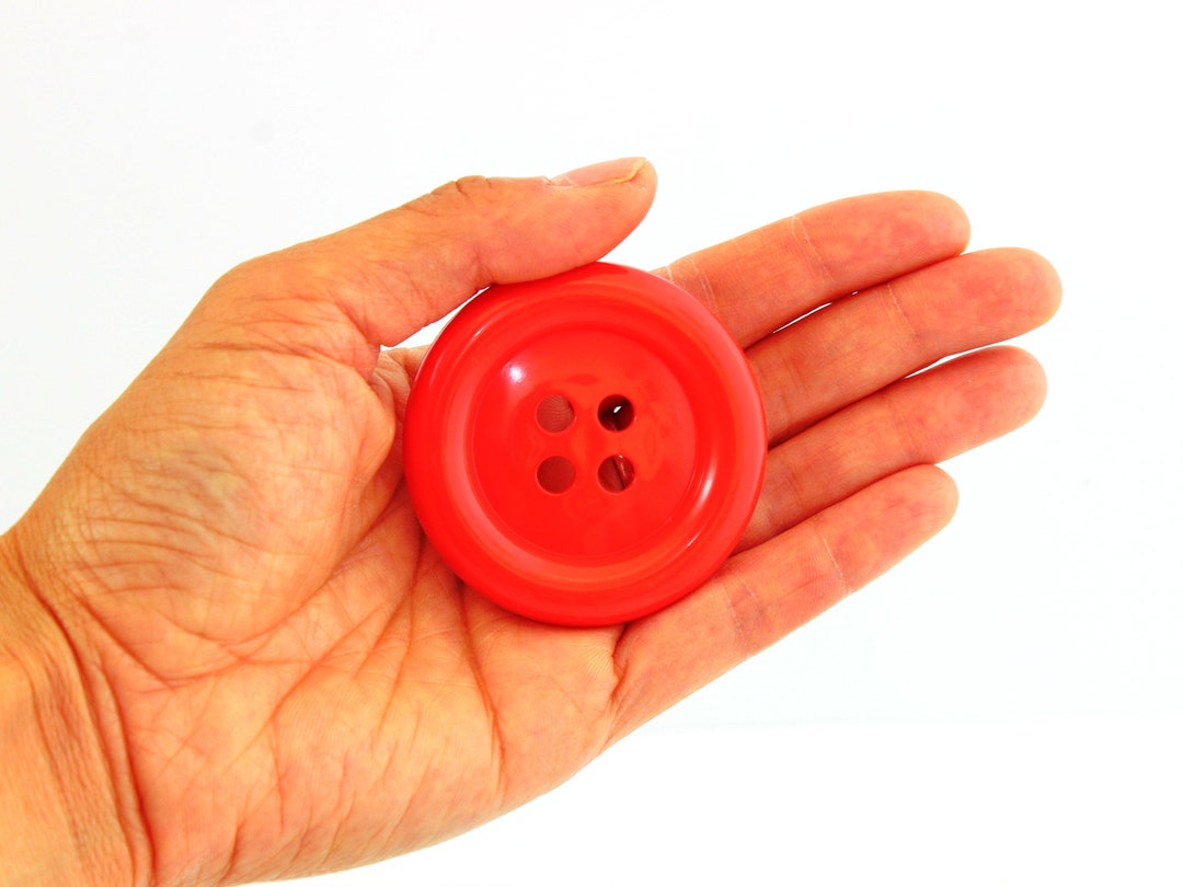 Giant WHITE Buttons, Super Xl Plastic Buttons 6.5cm, Extra Large