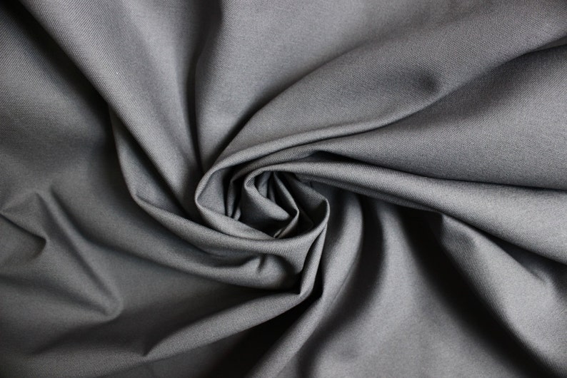 Grey canvas fabric Grey polycotton drill fabric 57 | Etsy