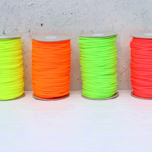 Neon Orange Micro Cord - 125 Feet