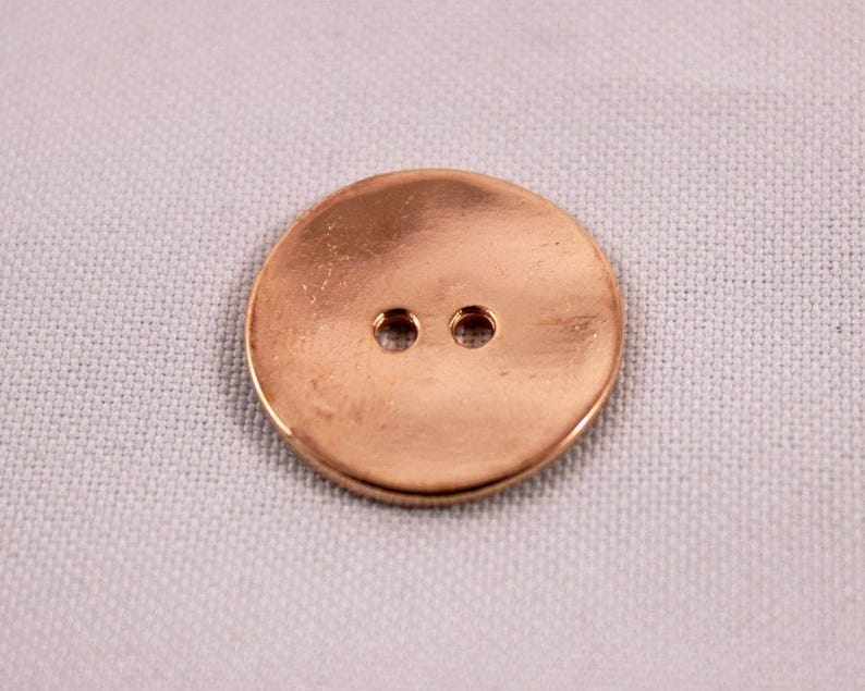 Shiny Rose Gold Metal Buttons: Dress Making Supplies (Pack of 5) image 4