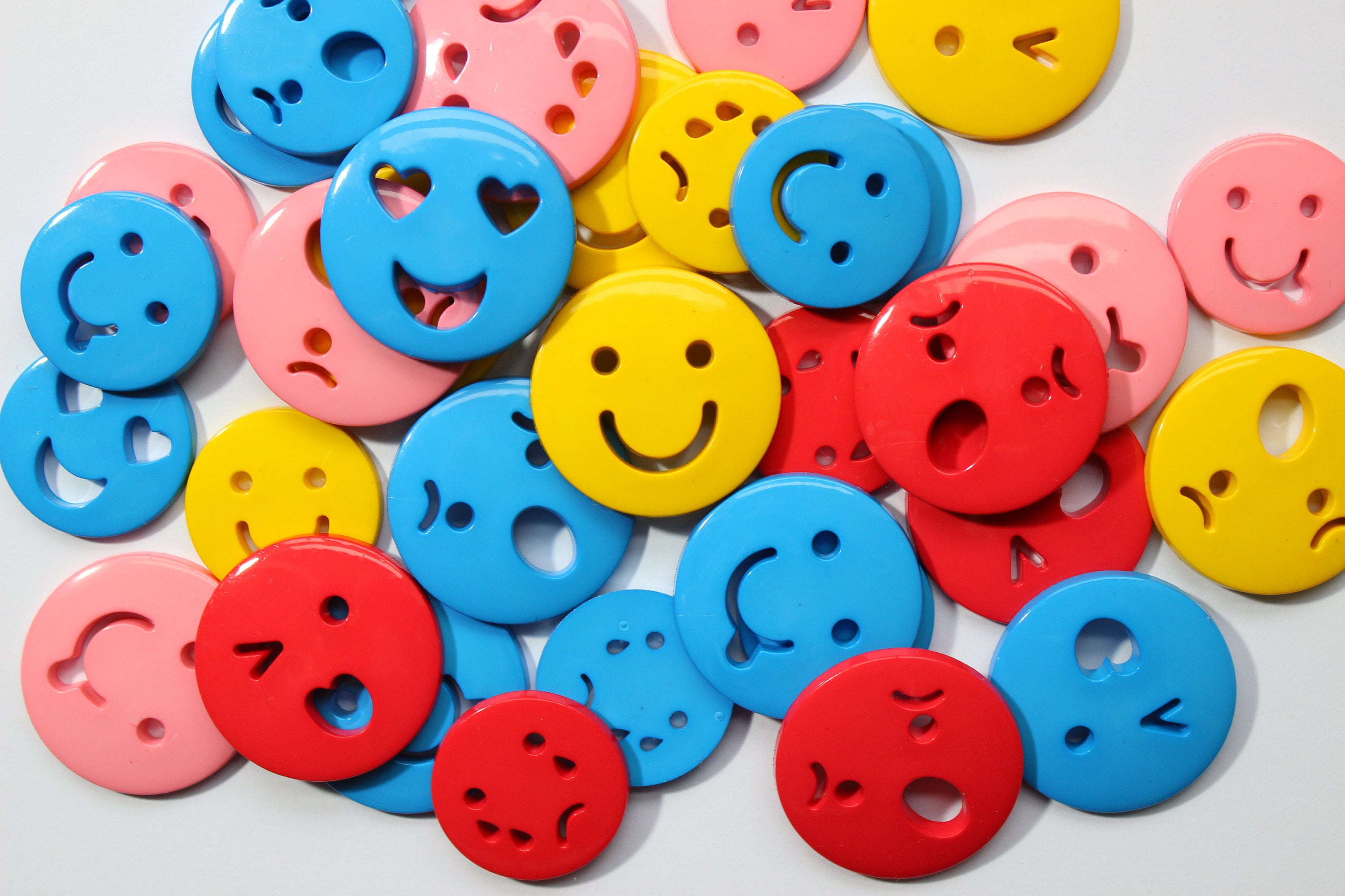 Smiley Face Buttons Emoji Buttons Emoticon Buttons 25x Etsy UK