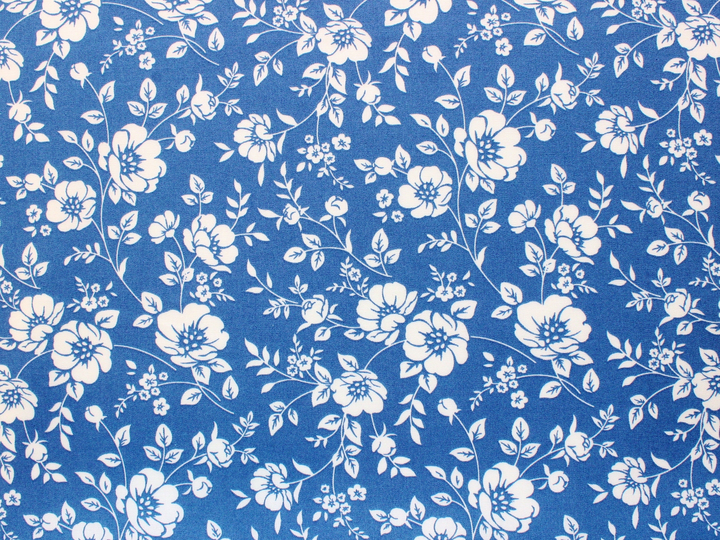 Spoonflower Fabric - Cute Blue Floral Animals Rabbit Botanical Pockets  Printed on Cotton Poplin Fabric Fat Quarter - Sewing Shirting Quilting  Dresses Apparel Crafts 