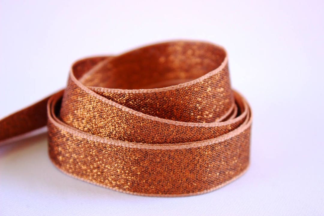 Copper Ribbon Copper Sparkle Ribbon Copper Metallic Ribbon - Etsy Singapore