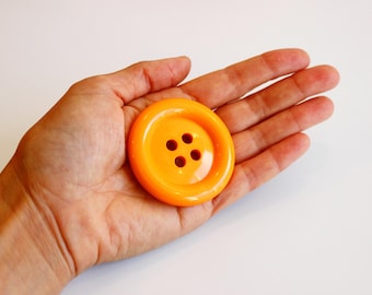 Botões gigantes LARANJA, Botões gigantes de plástico para fantasias de Halloween de 5 cm, botões extra grandes, botão laranja enorme, armarinhos do Reino Unido, loja de botões,