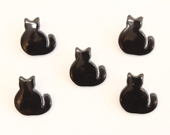 Botões de gato preto, botões de Halloween, suprimentos para costura de fantasias, armarinhos do Reino Unido
