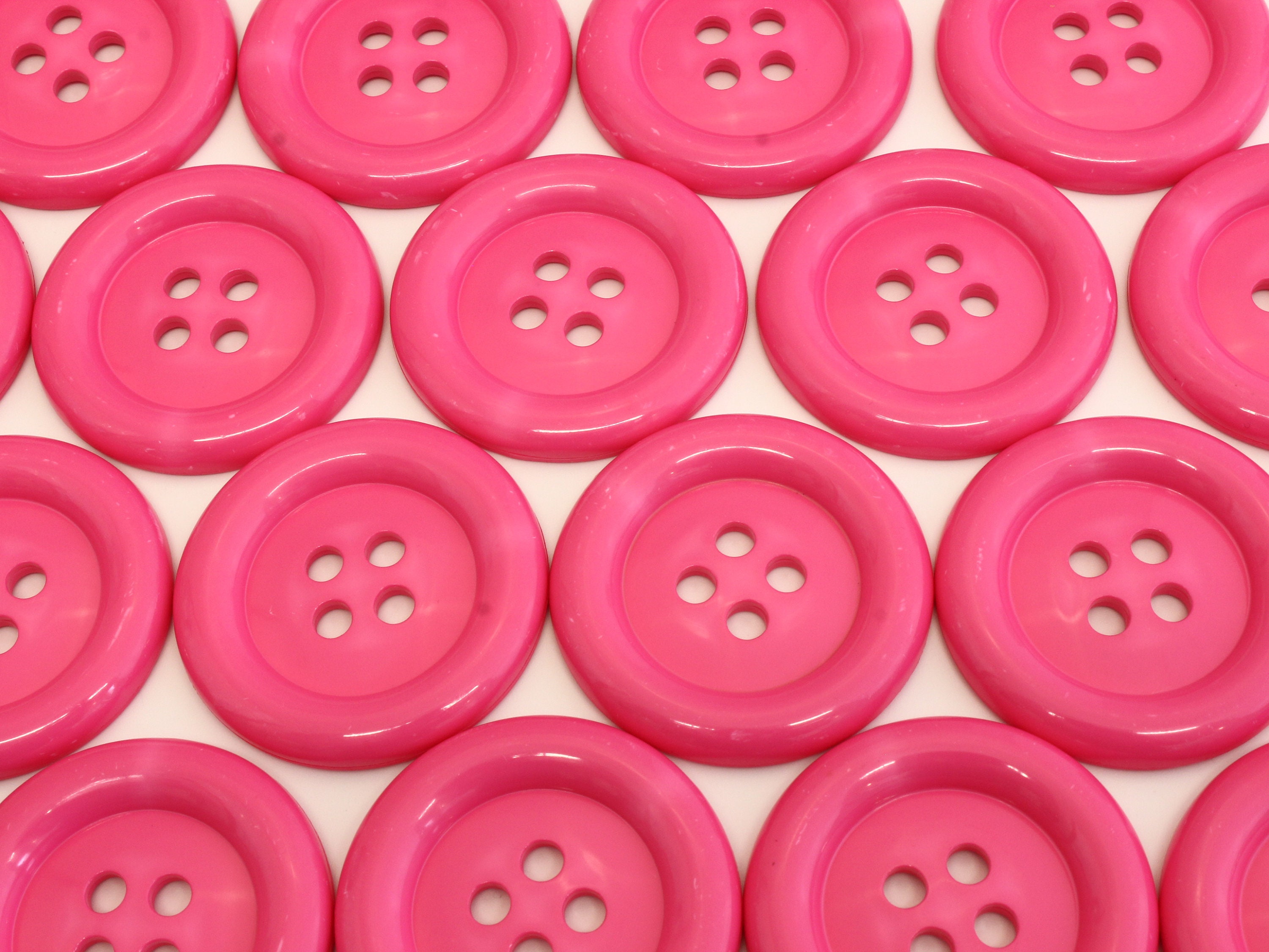 Giant PINK Buttons, Giant Plastic Buttons 5cm, Extra Large Buttons