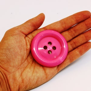 Giant PINK buttons, Giant plastic buttons 5cm, extra large buttons, huge pink button, UK giant buttons, UK buttons shop, coat buttons