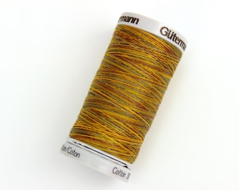 Variegated cotton thread, Gutermann variegated Sulky cotton, multicoloured sewing and landscape embroidery thread, Shade 4009, UK shop