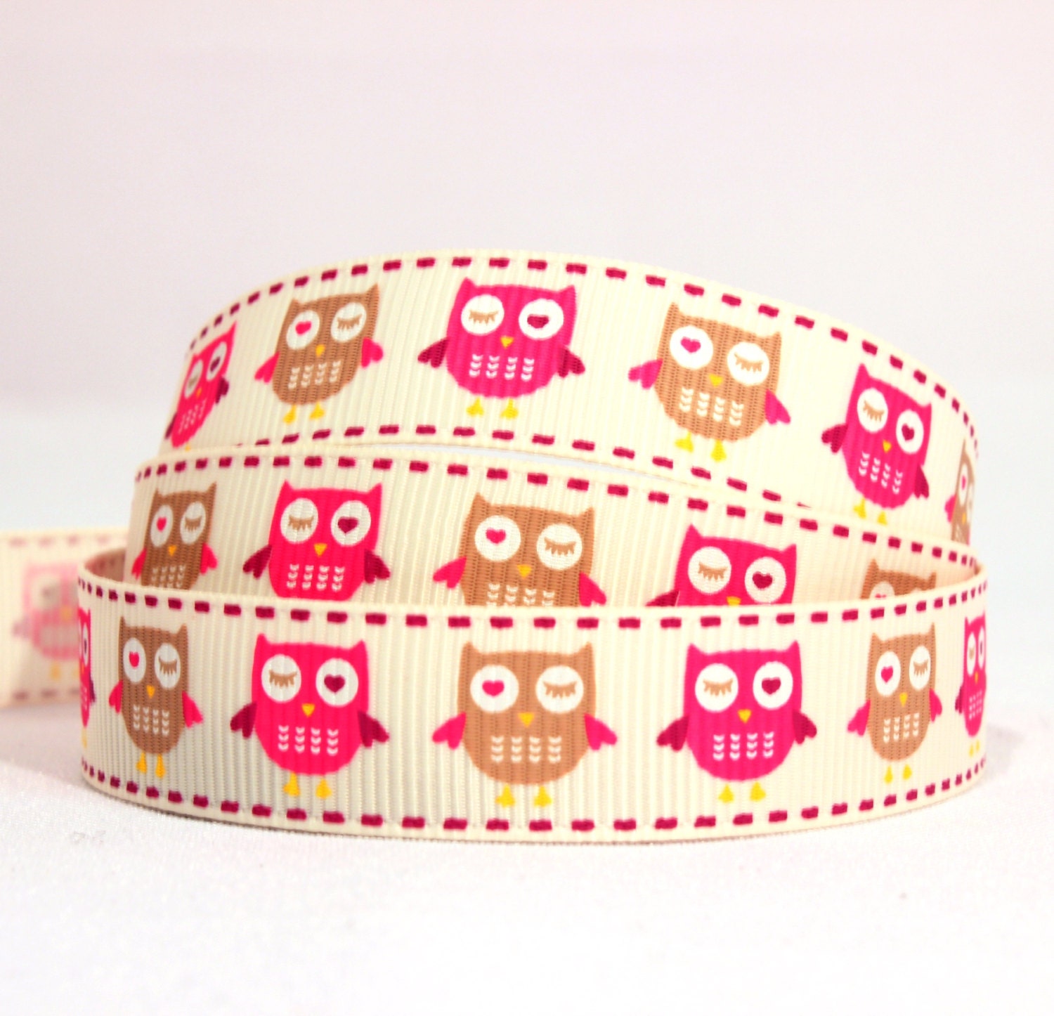 Owl ribbon kawaii ribbon cute owl ribbon bird ribbon owl | Etsy