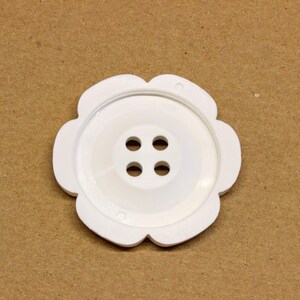 large buttons, white flower buttons, extra large buttons, giant buttons, huge oversized buttons, sewing supplies, UK haberdashery