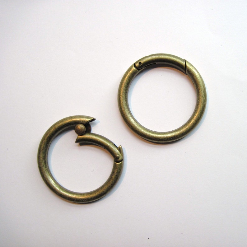 Hinged Snap Ring Silver Snap Ring Antique Brass Snap Ring Etsy