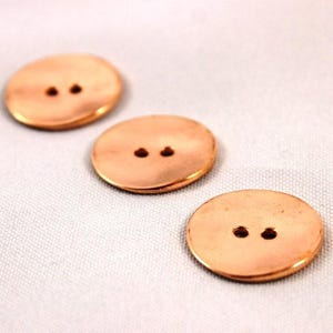 Shiny Rose Gold Metal Buttons: Dress Making Supplies (Pack of 5) image 5
