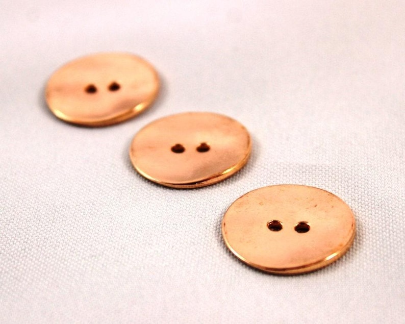 Shiny Rose Gold Metal Buttons: Dress Making Supplies (Pack of 5) image 5