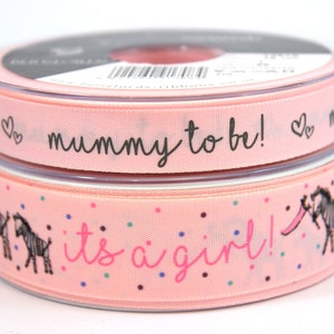 Décorations pour baby shower, ruban révélateur de genre, emballage cadeau pour baby shower, ruban bébé fille, ruban anniversaire bébé, ruban animal safari, Royaume-Uni