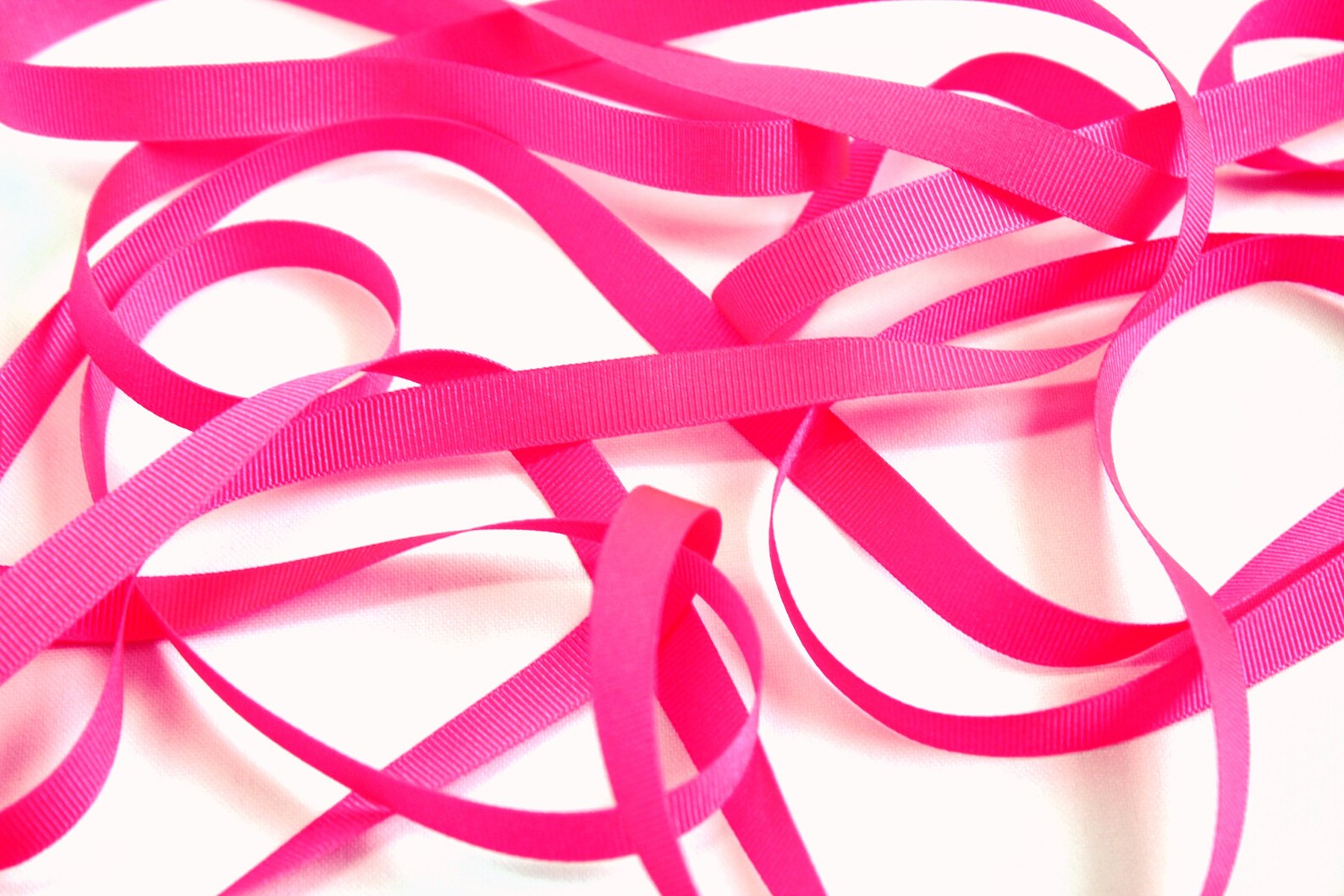 Neon PINK Ribbon Fluorescent Pink Ribbon Hi Viz Ribbon 10mm Etsy