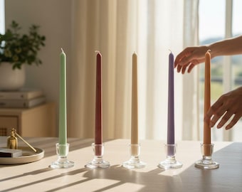 RITUAL CEIBA – Vela cónica vertida a mano / Vela aromática minimalista / Arena y cedro