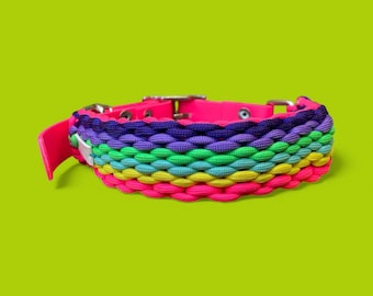 Collare per cani in paracord fatto a mano: collare per animali domestici durevole, regolabile e personalizzato