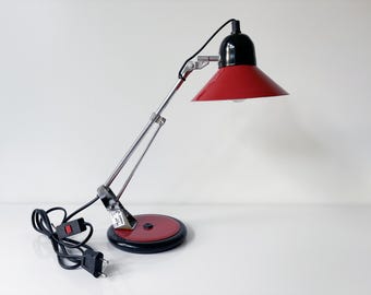 Lámpara de mesa vintage de los años 80