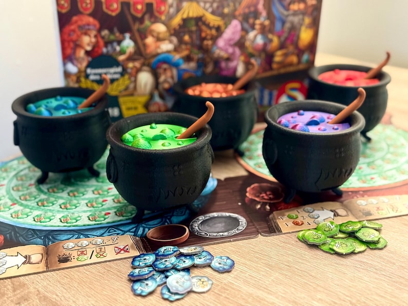 Quacks of Quedlinburg Token Cauldron | Bag Replacement Upgrade ...
