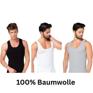 4-pack men's undershirt, cotton, white, black, grey, fine rib, sizes S-3XL, seamless