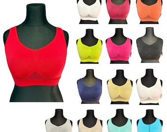 Sport BH Damen Seamless Bustier ohne Bügel Basic Bra One Size