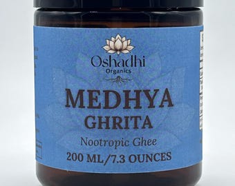 Medhya Ghrita - Nootropic Ghee - Ayurvedic Brain Tonic - Brahmi, Gotu Kola, Tulsi, Blue Lotus Flower