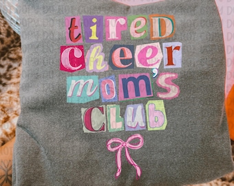 Preppy Cheer Mom Png, Retro Cheerleading Mom Shirt Design, Cheer Bow Coquette png, Proud Cheer Mom Sublimation, Cheer Competition Shirt Png