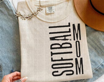 Softball Mom Png, Vintage Distressed Basketball Digital Download, Sports Typography Sublimation Design, Softball png