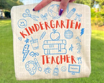 Kindergarten Teacher Png, Doodle Teacher png, Coquette Teacher png, Gift for Teacher,   Kindergarten Shirt Design, Teaching Sublimation