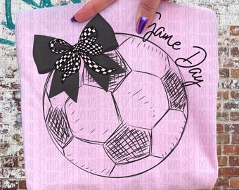 PNG de fútbol coqueto, PNG de mamá futbolera, descarga digital para día de partido de fútbol, sublimación de fútbol retro, PNG de lazo de fútbol