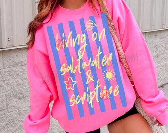 Summer Christian PNG, Preppy Faith Based Shirt Sublimation, Stripes Bible Verse png, Trendy Jesus Digital Download