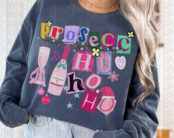Preppy Christmas Cocktail png, Coquette Holiday Spirit Cocktail Club, Retro Christmas png, Christmas Drink Sublimation Design, Prosecco png