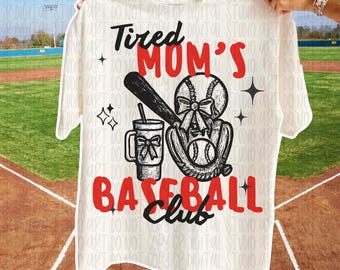 Baseball Mom Doodle Png, Baseball Mom Shirt Design, Trendy Baseball png, Retro Baseball Mom Sublimation, Tired Baseball Mom Club Design