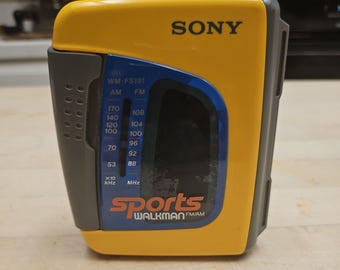 Sony Sports Walkman AM/FM Radio Cassette Player WM-FS191 Tested Working