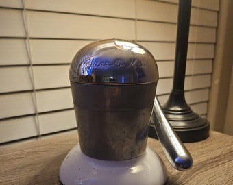 Juice-O-Mat Vintage Chrome Metal Tilt Top Rival Mfg Co 1930 JUICE Squeezer