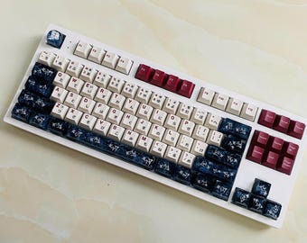 Koi Artisan Keycap Set: Navy Ice Resin, MX Stem