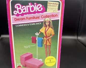 Barbie Dream Furniture Collection Commode And Towel Rack