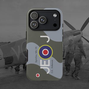 Spitfire Roundel JE-J Phone Case | Military Camouflage Aircraft Design
