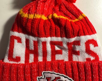 Kansas City Chiefs Beanie Pom Hat Adult Size