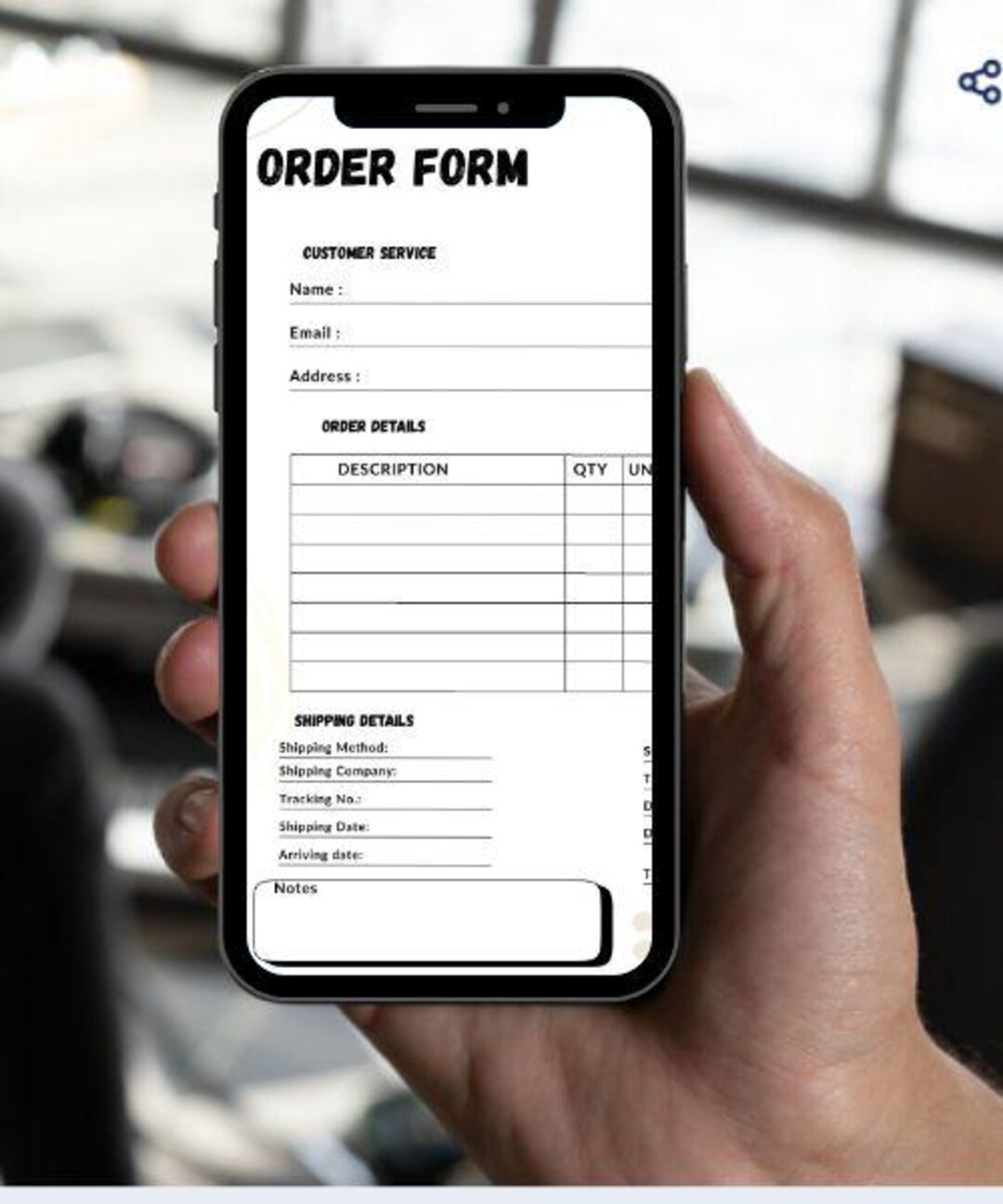 Small Business Order Form Template | Printable, Feminine Design ...