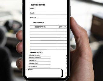 Small Business Order Form Template | Printable, Feminine Design (Instant Download)