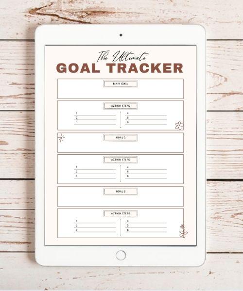 Monthly Goal Tracker Minimal Strategy Organizer Printable Business ...