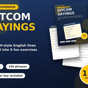Natural Spoken English Phrases A2-B1 ESL Workbook (PDF Download) / Beginner - Intermediate ESL / A4 + Mobile Version included