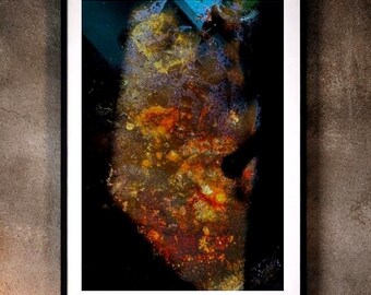 Oxidation Abstract Photography Print | Moody Industrial Texture Wall Art