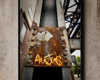 Rusted Steal Beam | Industrial Texture Photography | Urban Decay Wall Art | Gritty Loft Decor