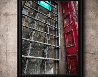 Abandoned Storefront Photography Print | Urban Decay Industrial Wall Decor