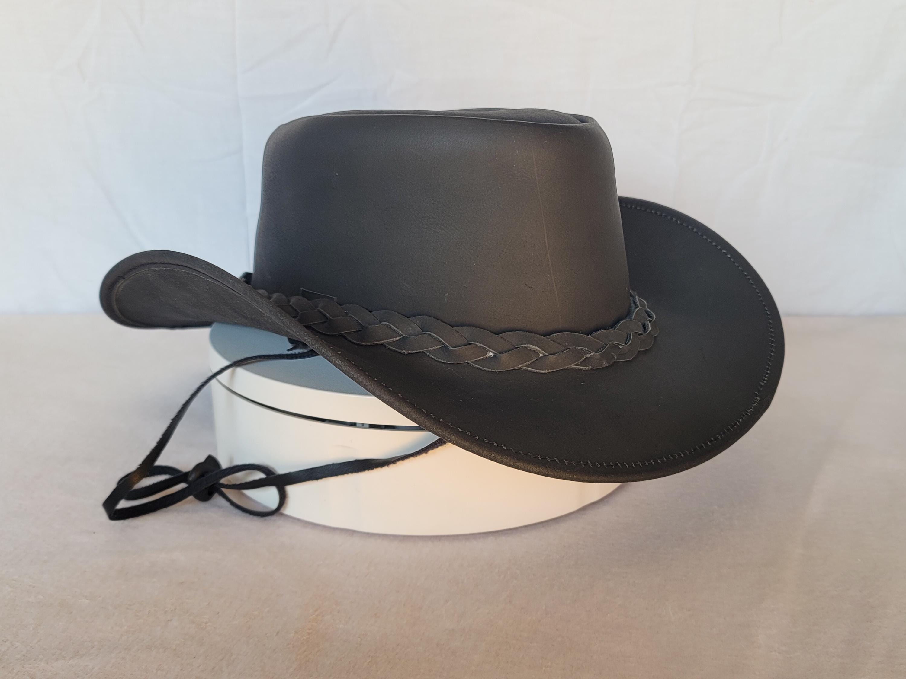 OZtrALa HL34 Kalista Breeze Suede Leather Outback Hat - Brown - Aussie Summer Style